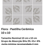 Flora - Pastilha Cerâmica 10 x 10