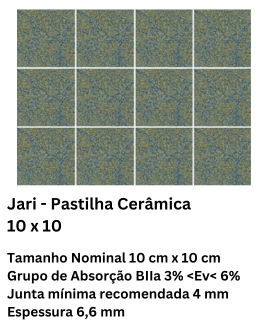 Jari - Pastilha Cerâmica 10 x 10