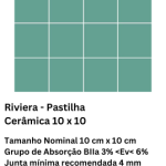 Riviera - Pastilha Cerâmica 10 x 10