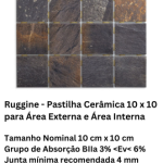 Ruggine - Pastilha Cerâmica 10 x 10 para Área Externa e Área Interna