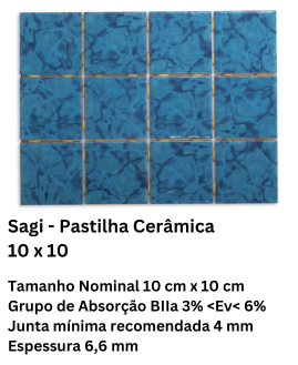 Sagi - Pastilha Cerâmica 10 x 10