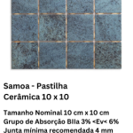 Samoa - Pastilha Cerâmica 10 x 10