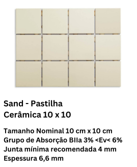 Sand - Pastilha Cerâmica 10 x 10