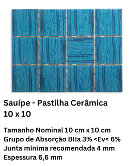 Sauípe - Pastilha Cerâmica 10 x 10