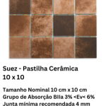 Suez - Pastilha Cerâmica 10 x 10