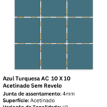 Azul Turquesa AC 10 X 10