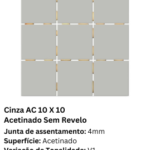 Cinza AC 10 X 10